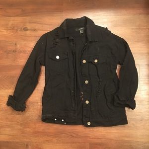 Black denim jacket